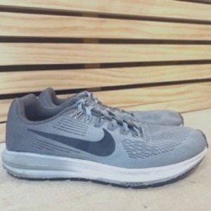 Nike Women’s Air Zoom Structure 21 Gray Running Shoes Sneaker Size 7.5